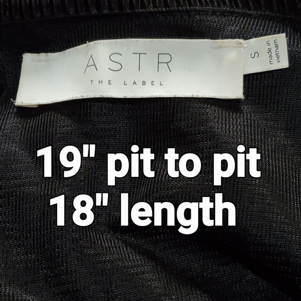 ASTR The Label Primiadonna Plisse Wrap Crop Top Black Dark Feminine Small Poet - Picture 3 of 4